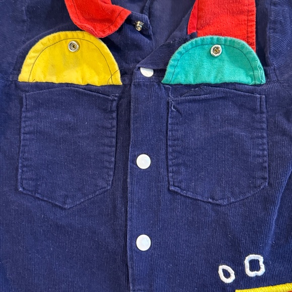 Tiny Tots Original Vintage Blue Corduroy Engineer Baby Jumpsuit Size 12 months - Picture 7 of 7